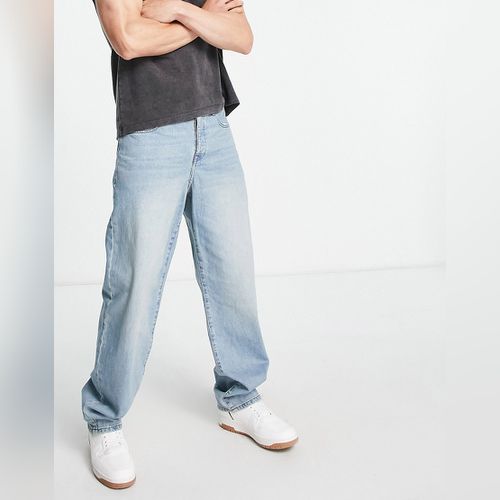 Asos Homme Vêtements Pantalons & Jeans Jeans Baggy & Large Jean baggy à délavage vintage moyen 