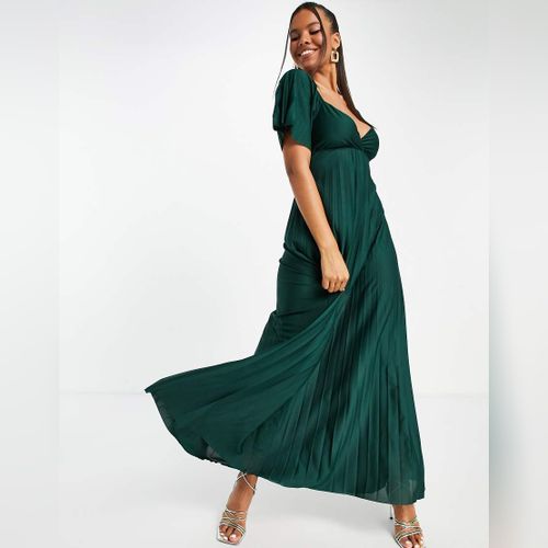 Robe Plissee ASOS DESIGN Vert pour Femme Modalova