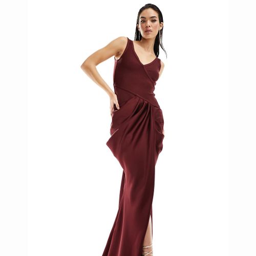Asos robe longue bordeaux on sale