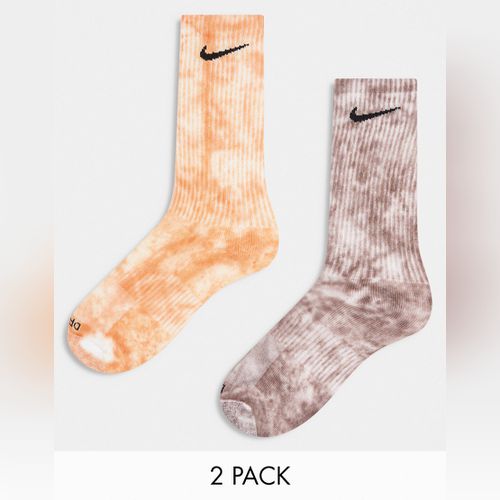 NIKE CHAUSSETTES X3 CREW EVERYDAY PLUS TIE DY ROSE - CHAUSSETTE