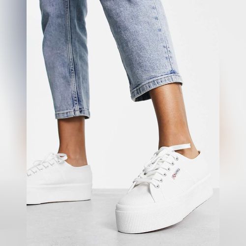 Superga compensée outlet blanche