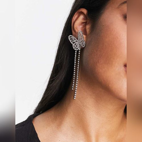 Pieces - Boucles d'oreilles en paille et résine - Naturel