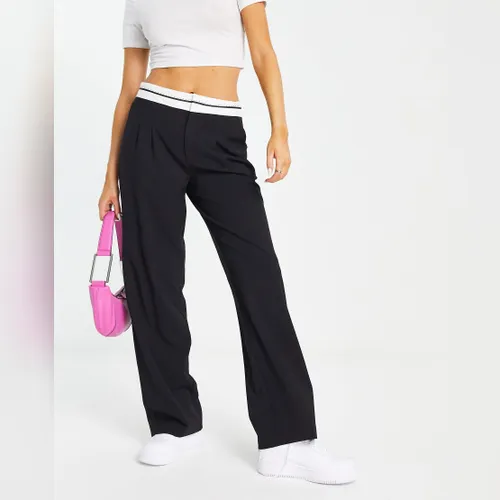Pantalon noir pull and bear online
