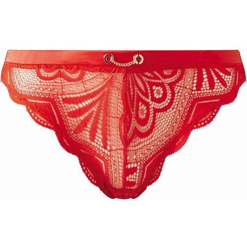 Slip en dentelle parme femme