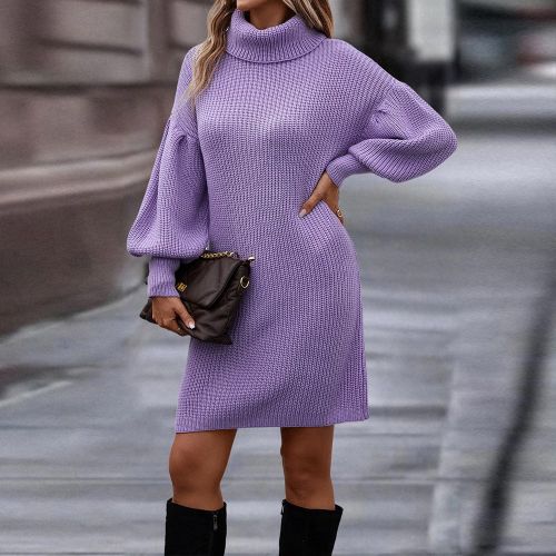 Pull Col Roule Violet pour Femme en Promotion Modalova
