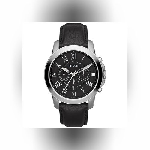 Montre rhett chronographe en fashion cuir noir