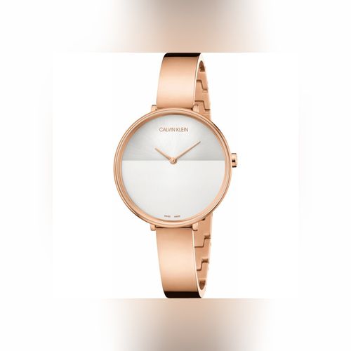 Montres femme Calvin Klein K2Y236K6 - Bracelet Cuir Blanc sur