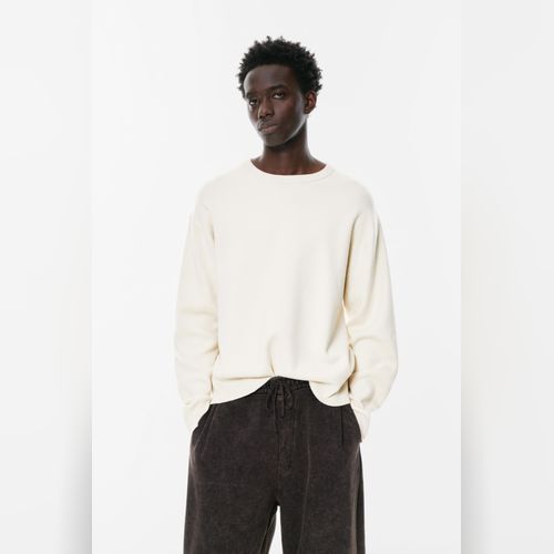Pull Femme Pull&Bear – Taille S – Couleur Blanc Cassé/beige – Maille – Occasion Bon état
