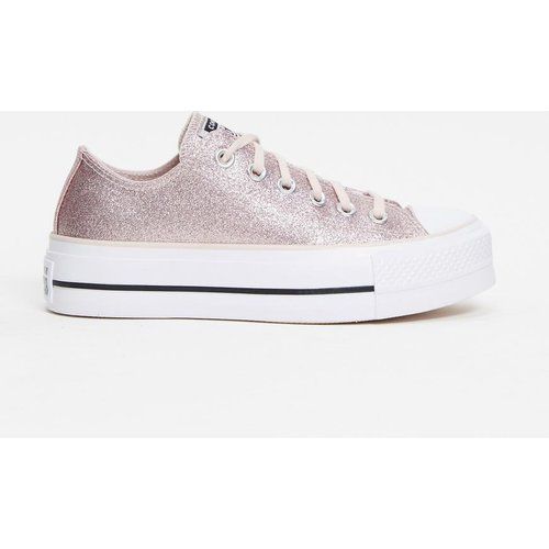 converse plateforme rose
